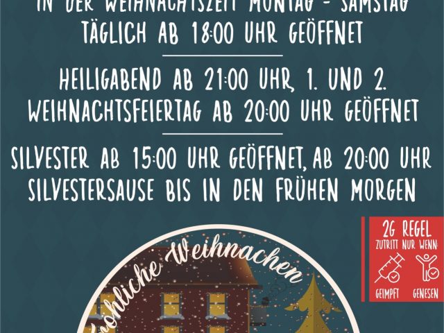 Weihnachten in der Burg  Montag bis Samstag ab 18 ⏰